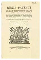 Le Regie Patenti del 13 Luglio 1814, istituite del "Corpo dei Carabinieri" e della Direzione Generale del Buon Governo