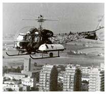 Un elicottero AB 47 G3-B1, versione sanitaria, in dotazione all'Arma fra il 1964 ed il 1971.