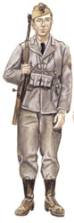 Carabiniere a piedi di Sezione mobilitata con l'uniforme di tela grigia da fatica