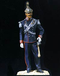 1876 - Ufficiale dei Reali Carabinieri Guardie del Re - Figurino dipinto da Fabrizio Rabottino
