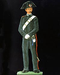 1880 - Carabiniere in piccola montura - Figurino dipinto da Angelo Renato Boggia