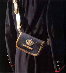 Giubba per uniforme da campo da Corazziere, con bandoliera, vista da tergo. Epoca del regno di Vittorio Emanuele III