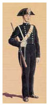 Allievo carabiniere a piedi (1864), in tenuta ordinaria
