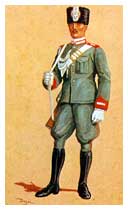 Rodi (Egeo), carabiniere aggiunto indigeno in grande uniforme.