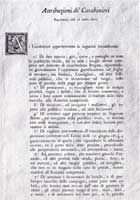 Attribuzioni dei Carabinieri - Regolamento del 15 ottobre 1816
