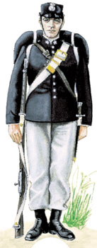 Giorgio Cantelli, 'Allievo carabiniere in tenuta di marcia affardellato' (1898)