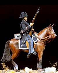1834 - Carabiniere a cavallo in gran montura - Figurino dipinto da Angelo Renato Boggia