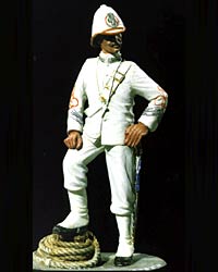 1885 - Brigadiere in uniforme bianca in Eritrea - Figurino dipinto da Angelo Renato Boggia