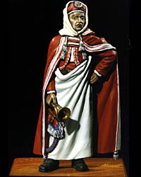1932 - Zaptiè della scorta del Governatore di Libia, portagagliardetto e trombettiere